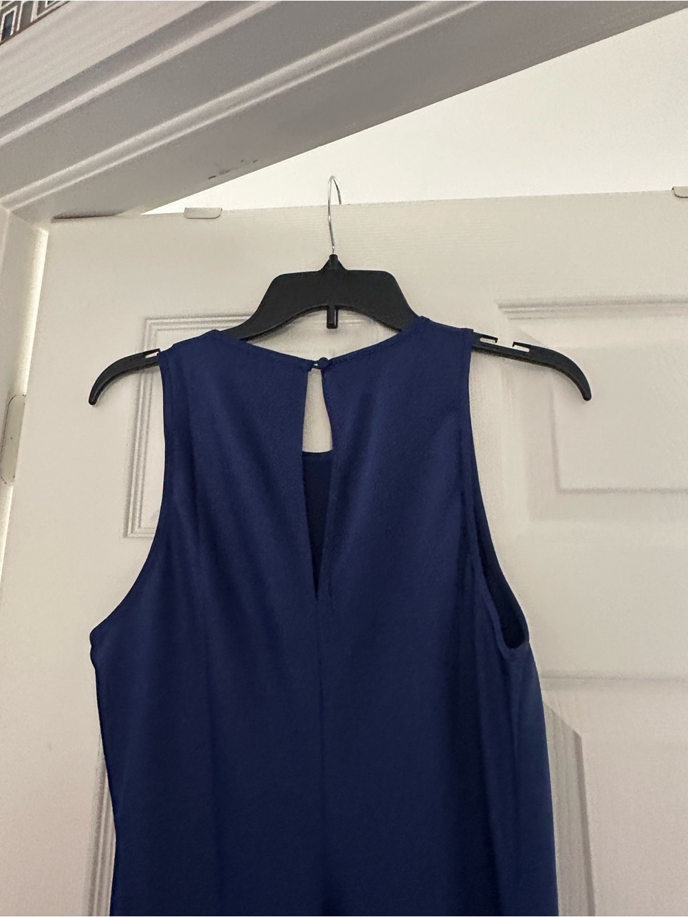 Banana Republic Sleeveless Navy Blue Keyhole Dress